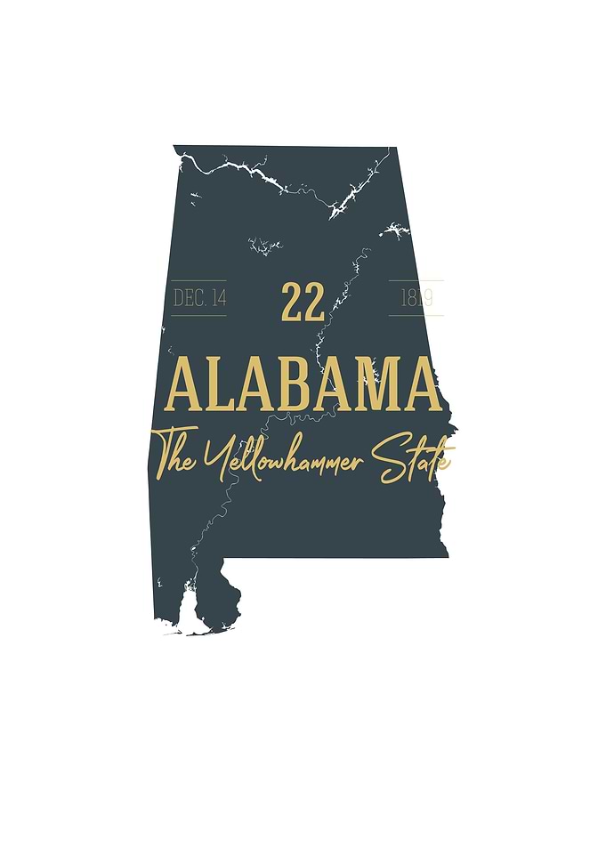 Alabama State Map USA