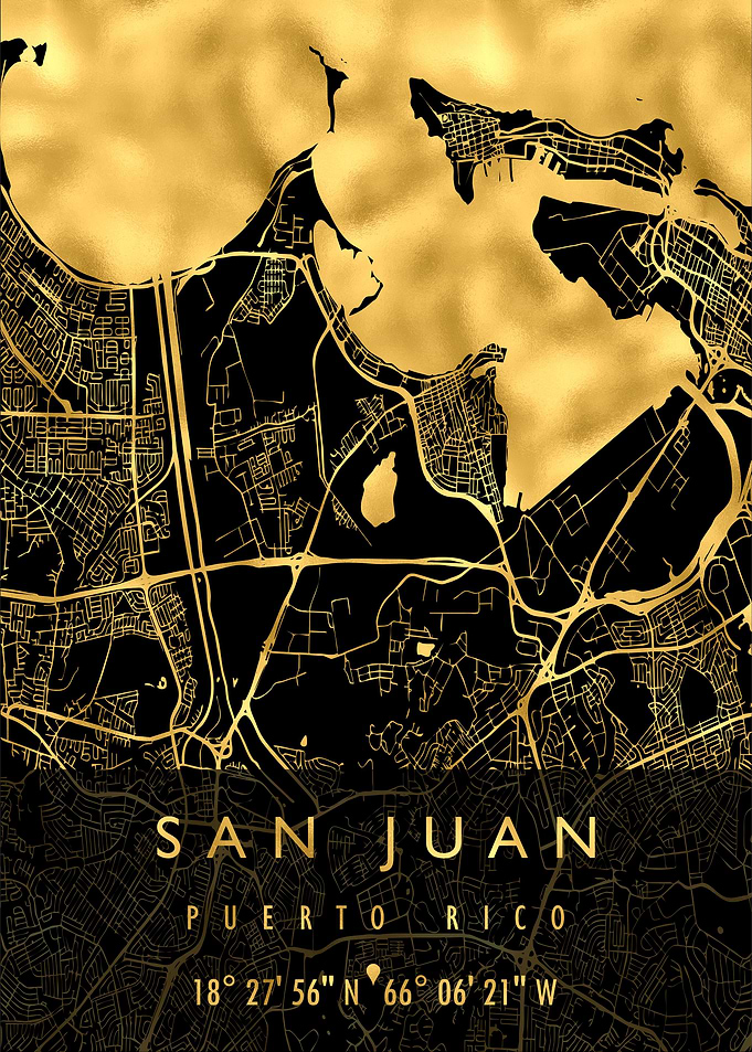 SAN JUAN MAP PUERTO RICO