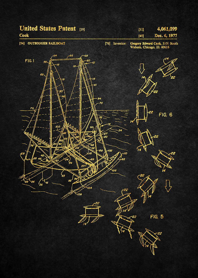 8 Outrigger Sailboat Pate