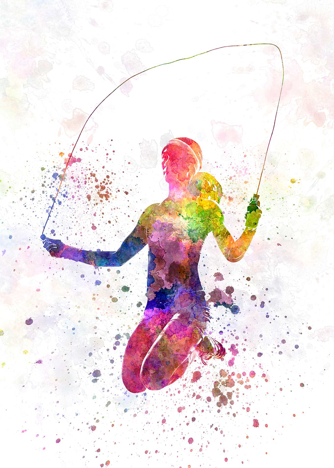Fitness in watercolor