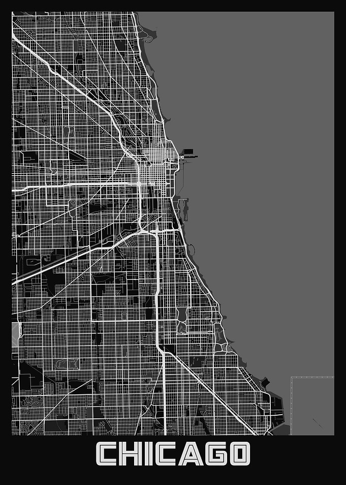 Chicago City Map USA