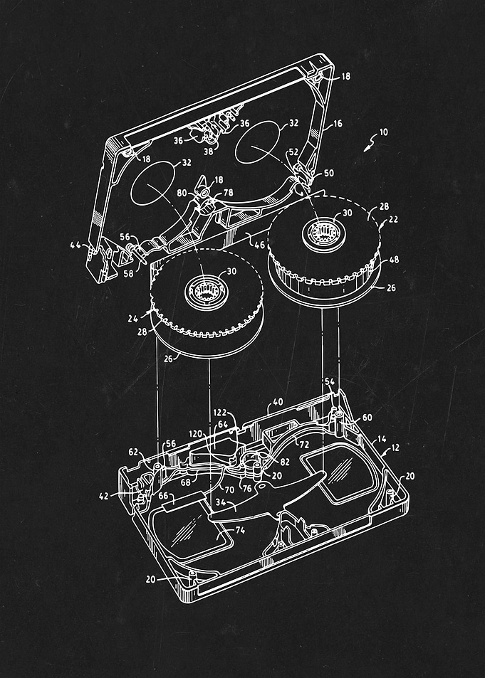 VHS tape blueprint