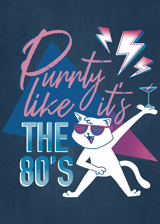 80s Party Cat