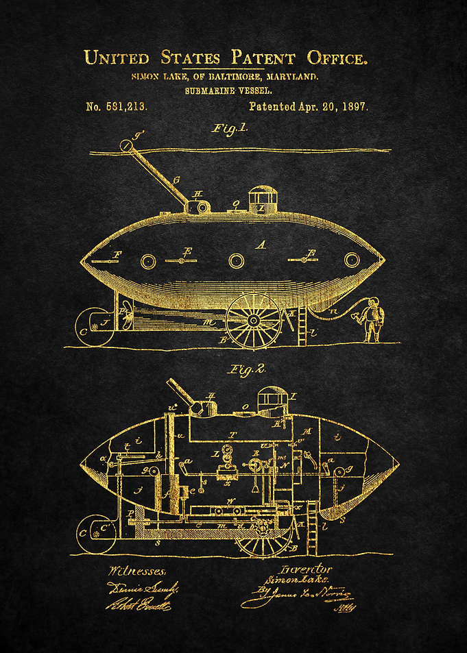10 Submarine Patent Print
