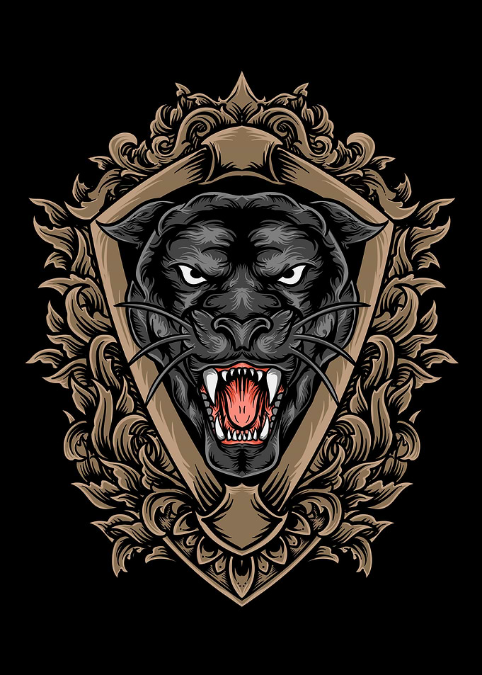 panther animals head