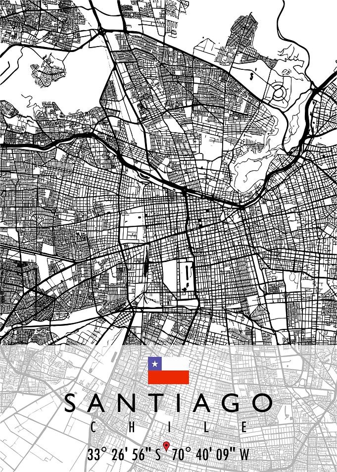 SANTIAGO MAP CHILE