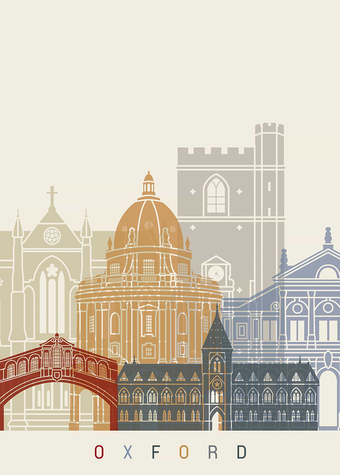 Oxford skyline poster
