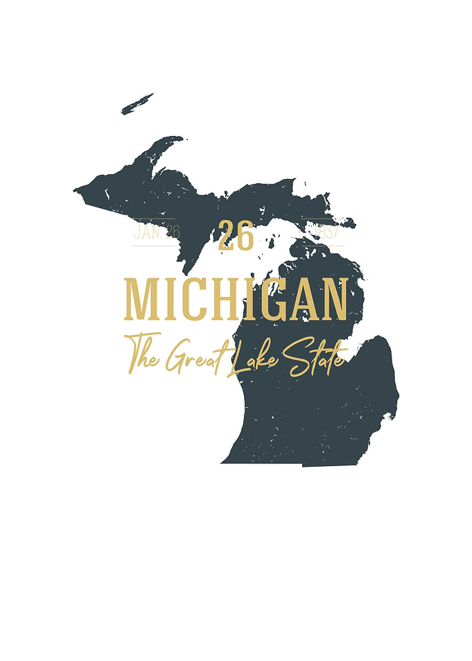 Michigan State Map USA