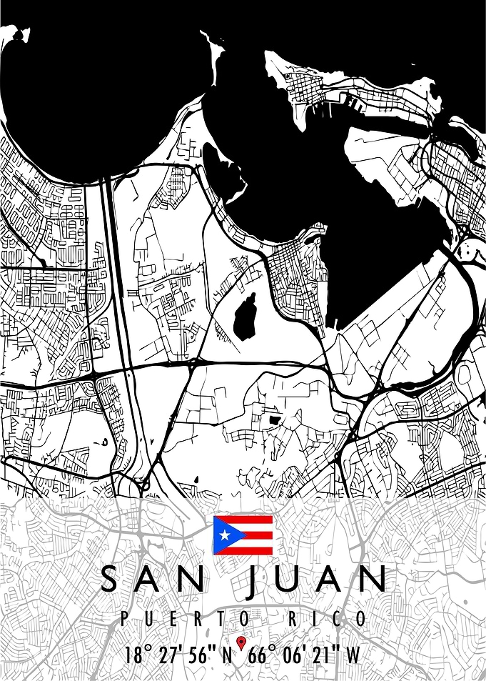 SAN JUAN MAP PUERTO RICO