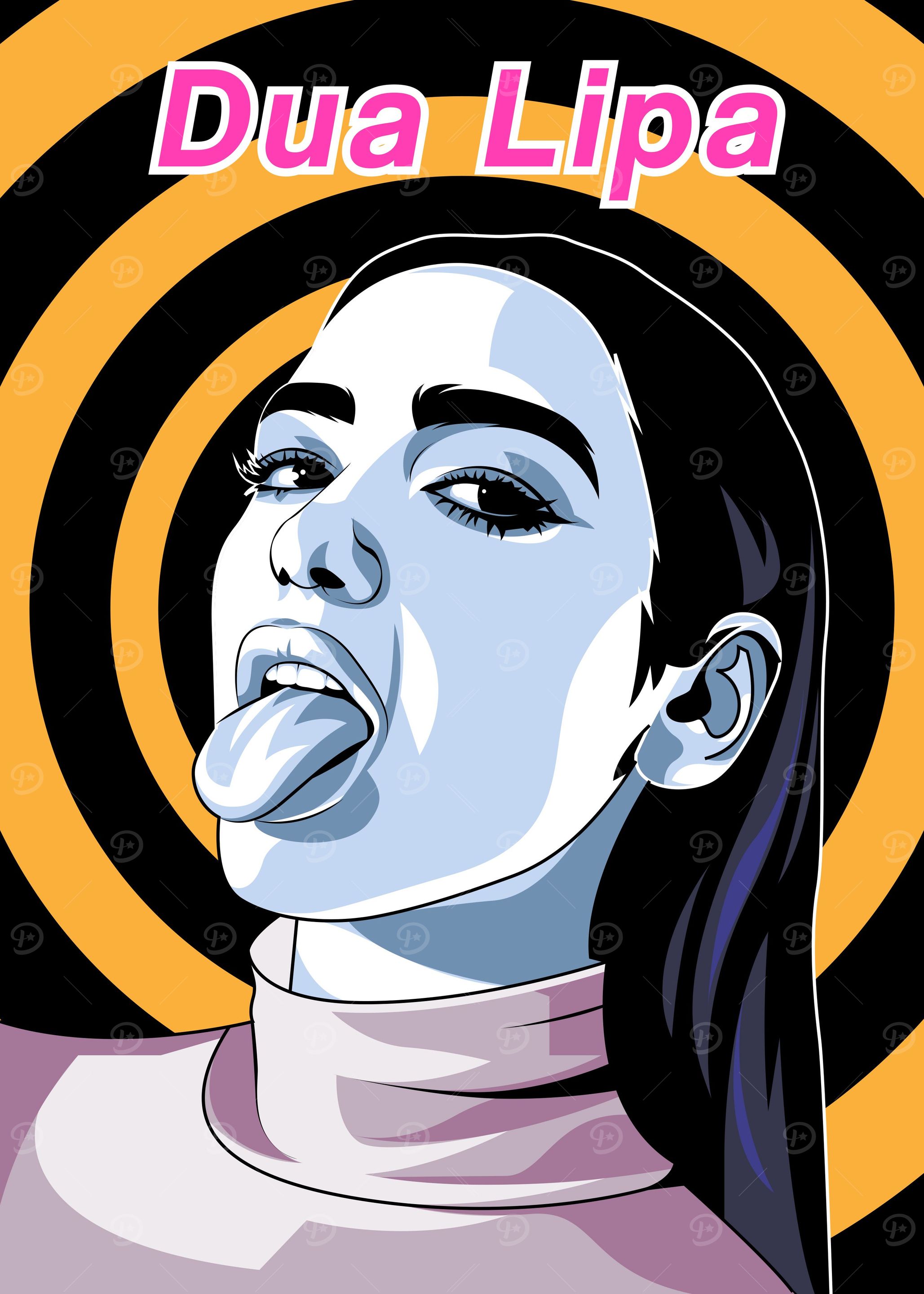 Dua Lipa Vintage Poster
