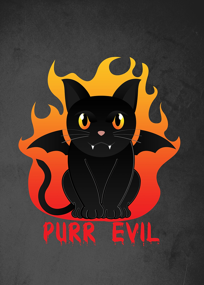 Black vampire cat
