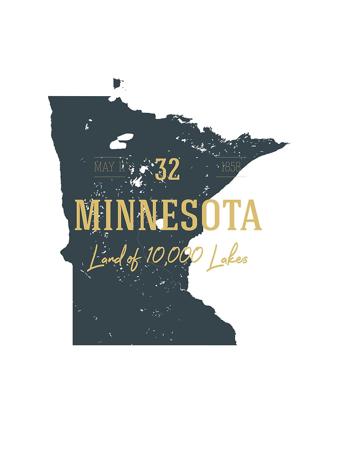 Minnesota State Map USA
