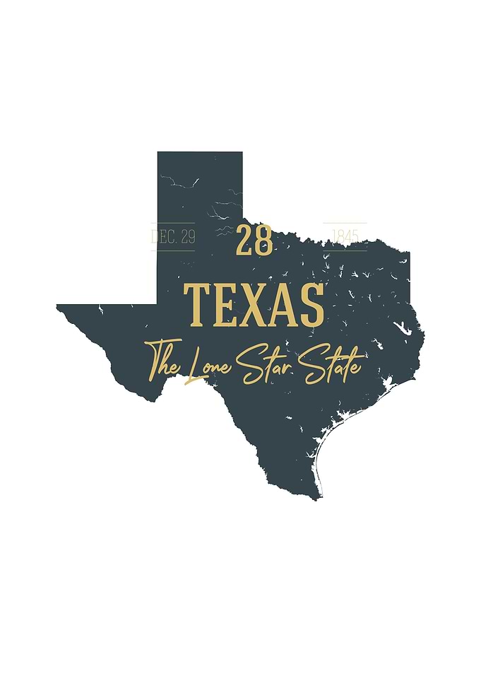 Texas State Map USA