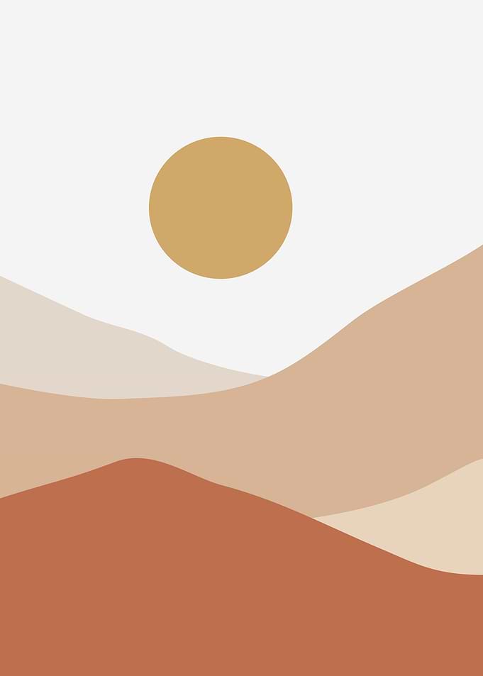sunrise in the desert