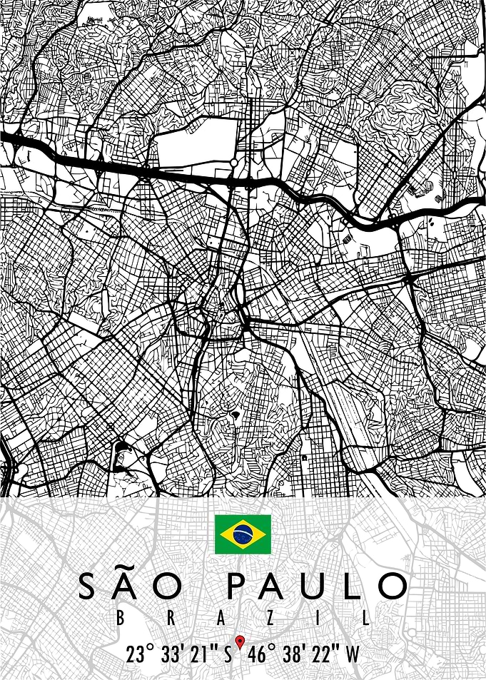 SAO PAULO MAP BRAZIL