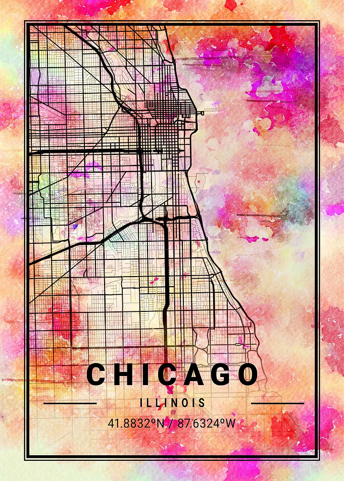 Chicago City Map USA