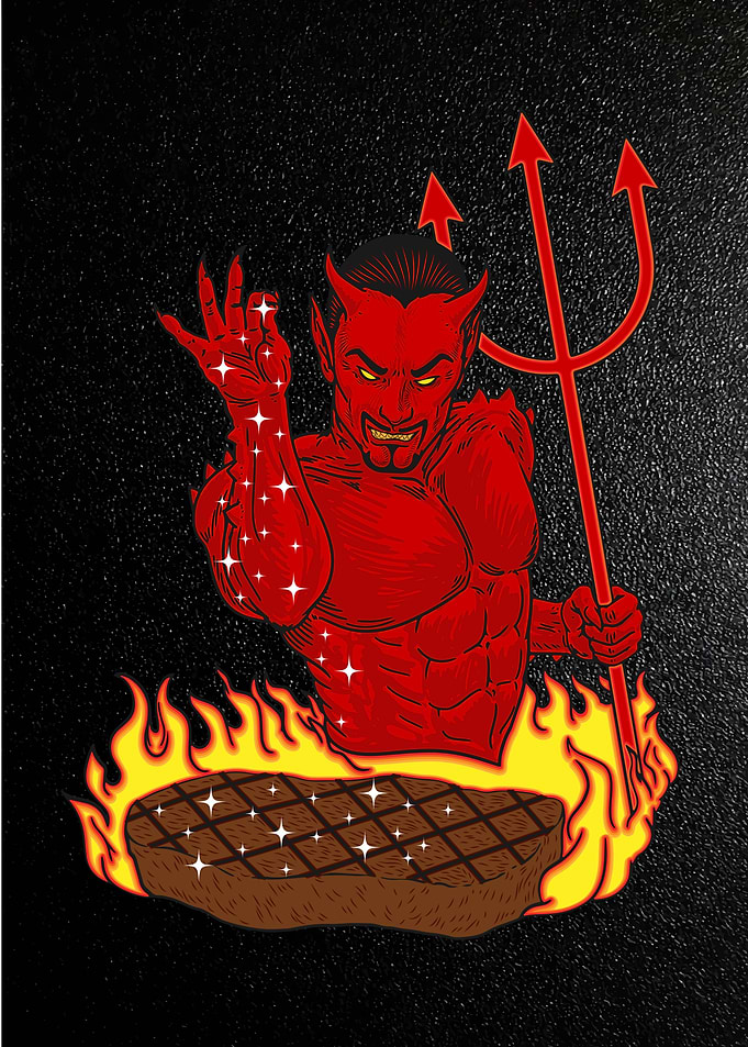 Devil Barbecue in hell