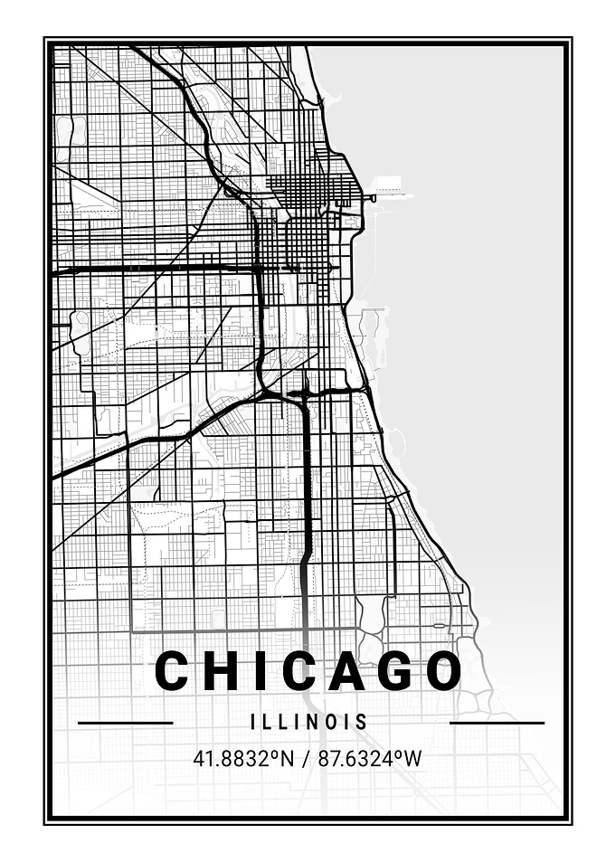Chicago City Map USA