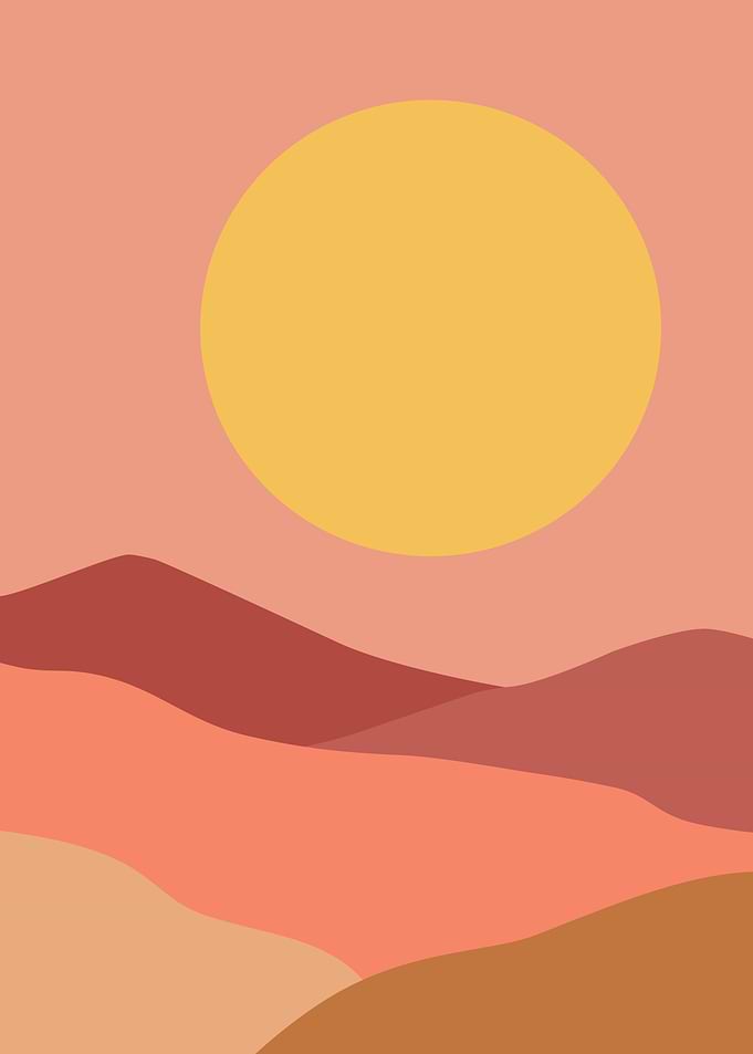 sunset in the desert