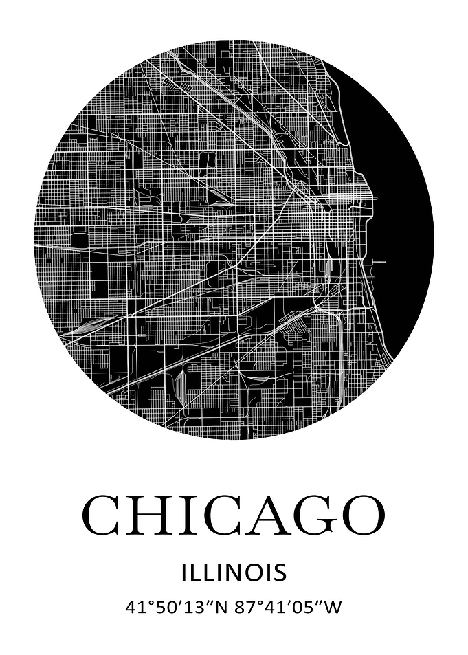 Chicago City Map USA