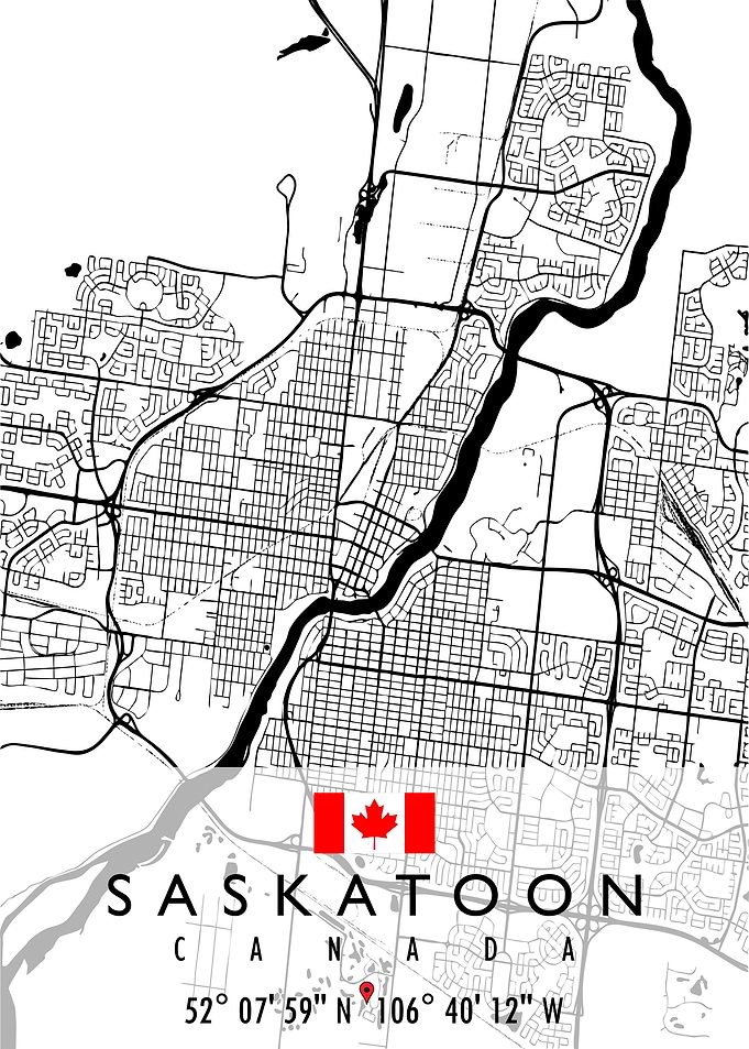 SASKATOON MAP CANADA