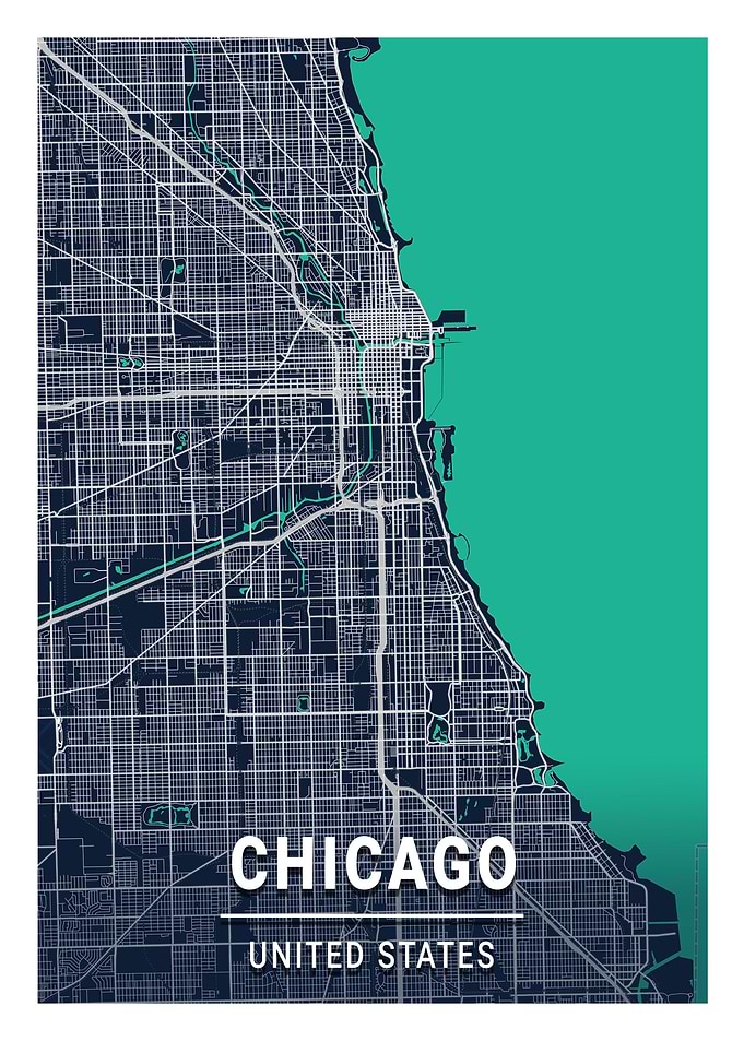 Chicago City Map USA