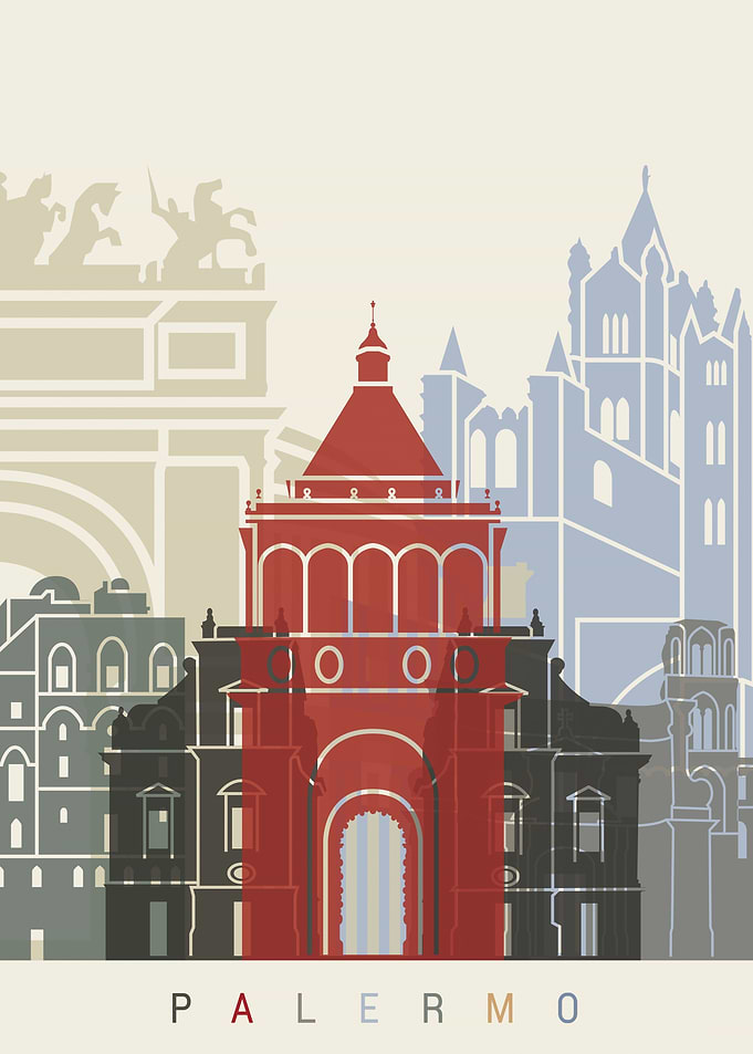 Palermo skyline poster