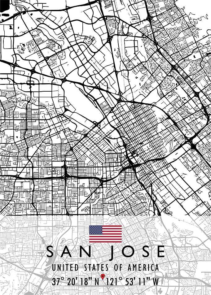 SAN JOSE MAP USA