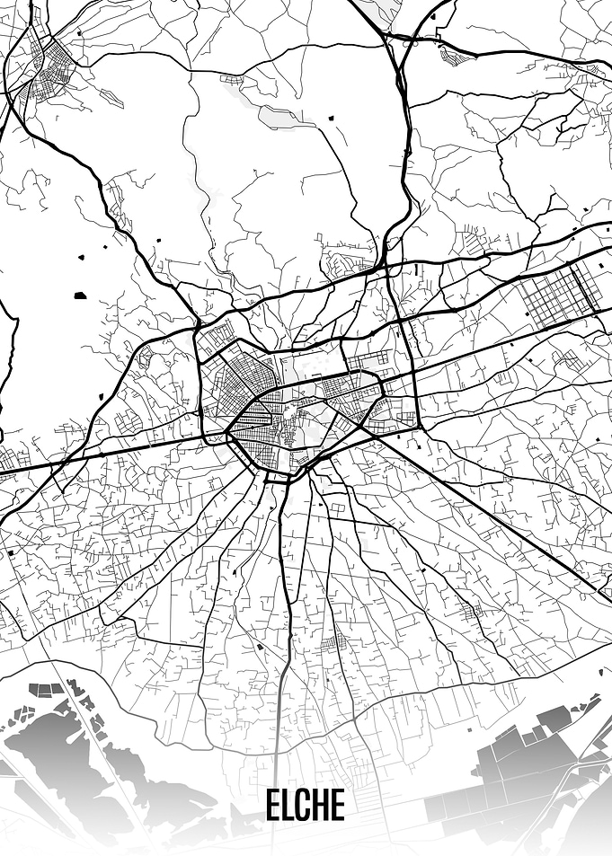 Elche white map
