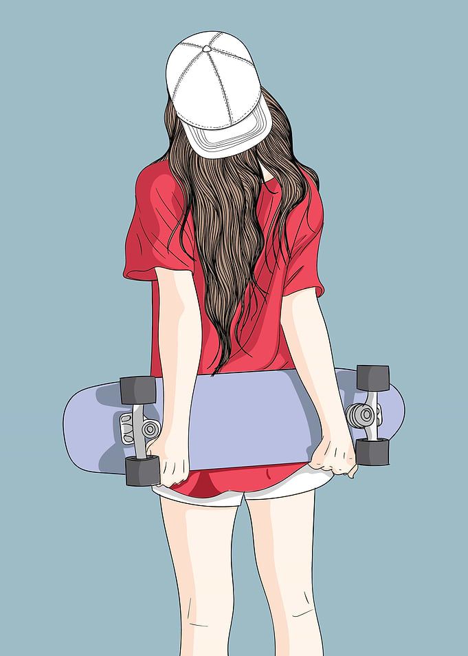 Skater Girl Wall Art