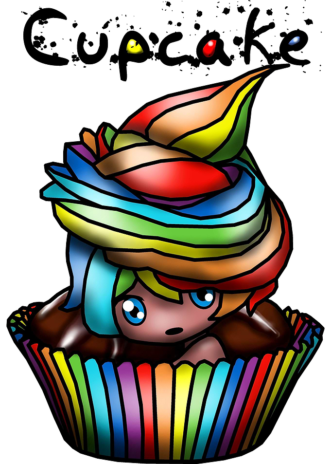 Chibi Food Cupcake