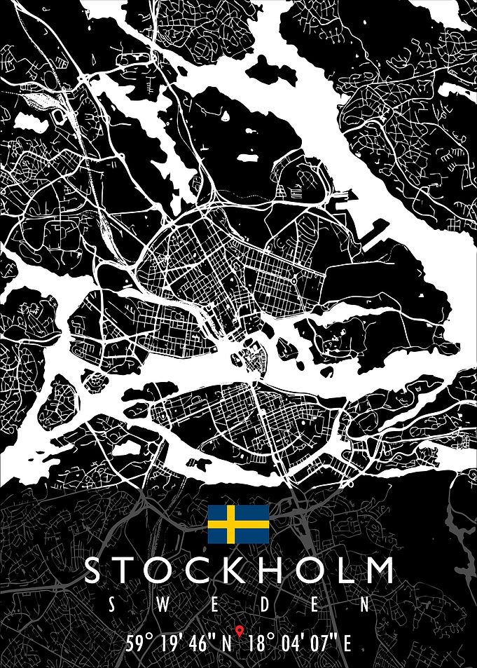 STOCKHOLM MAP SWEDEN
