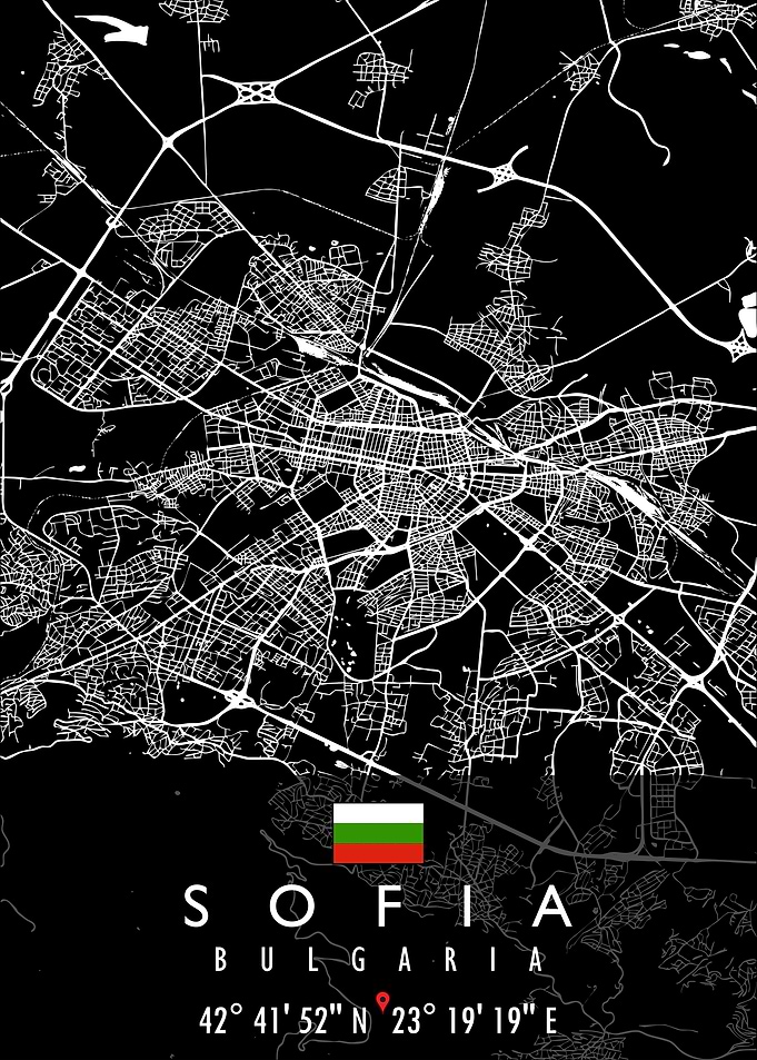 SOFIA MAP BULGARIA