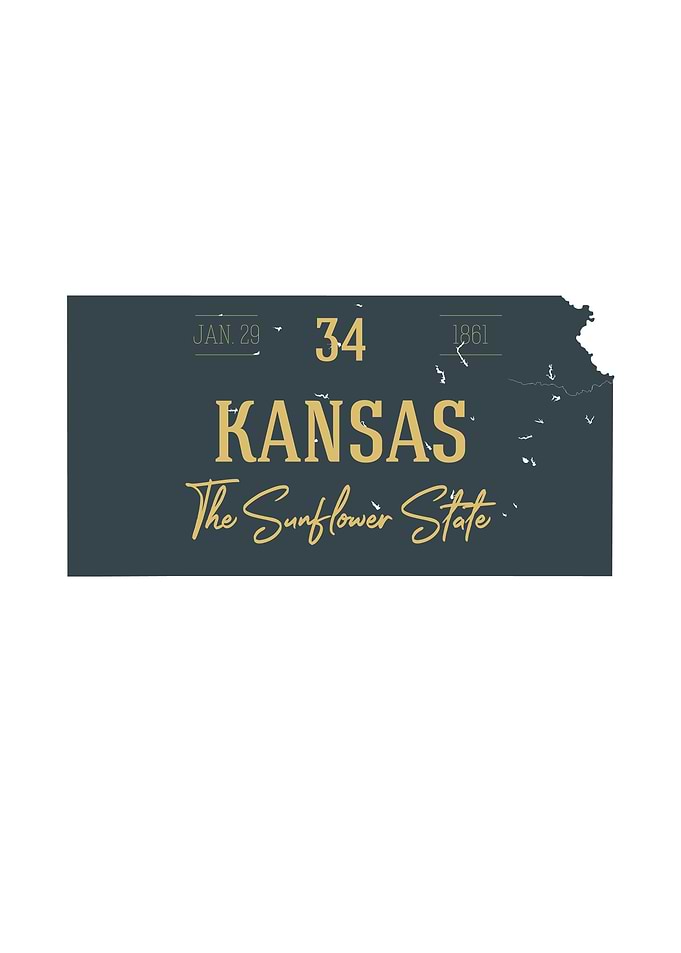 Kansas State Map USA
