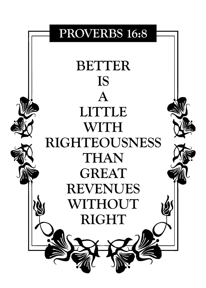 Proverbs 16 8
