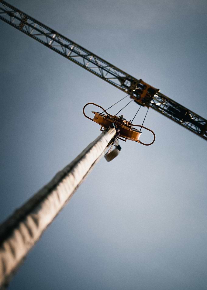 Crane Hook on Clear Sky