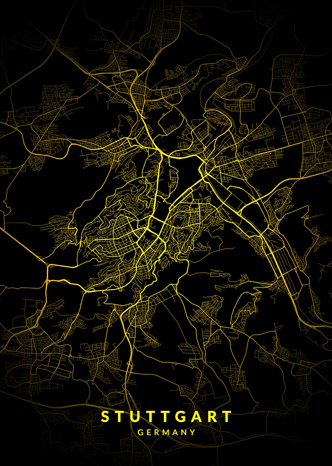 Stuttgart Germany City Map