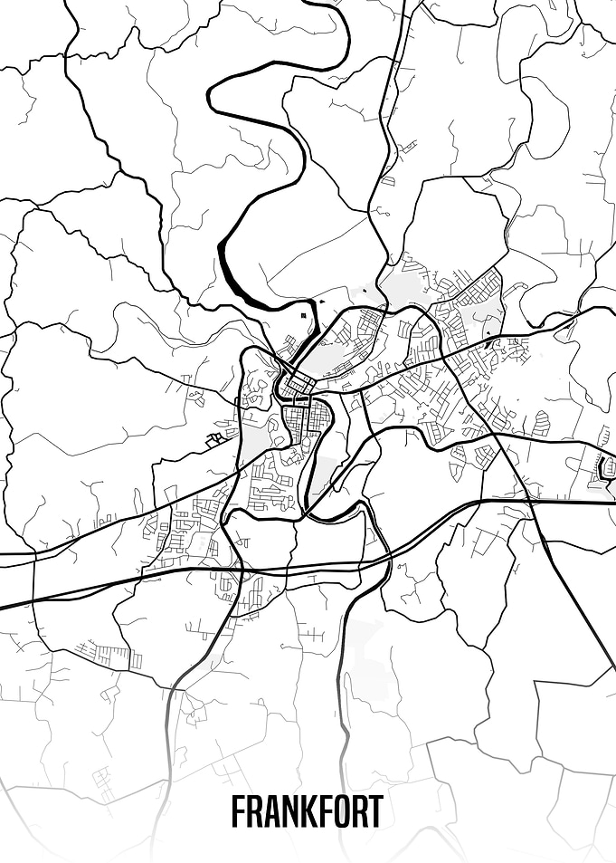Frankfort white map