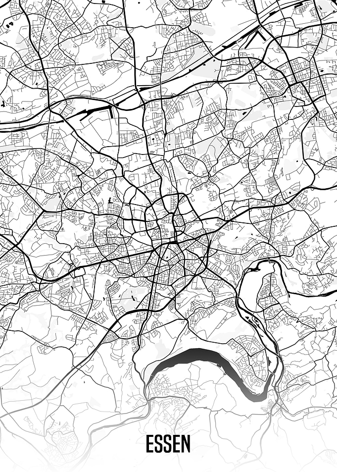 Essen white map