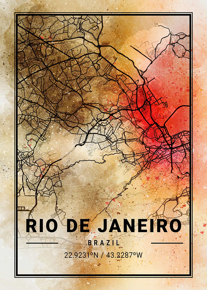 Rio De Janeiro Map Brazil