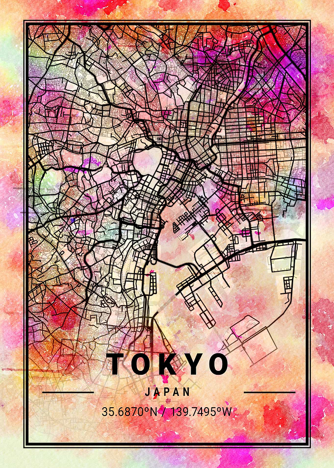 Tokyo City Map Japan