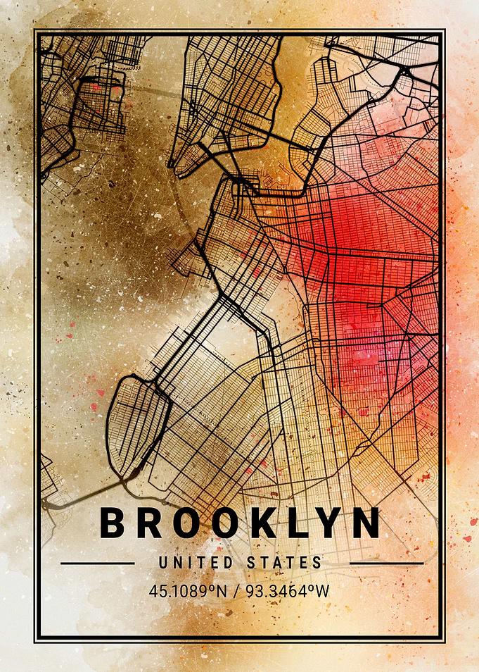 Brooklyn City Map USA