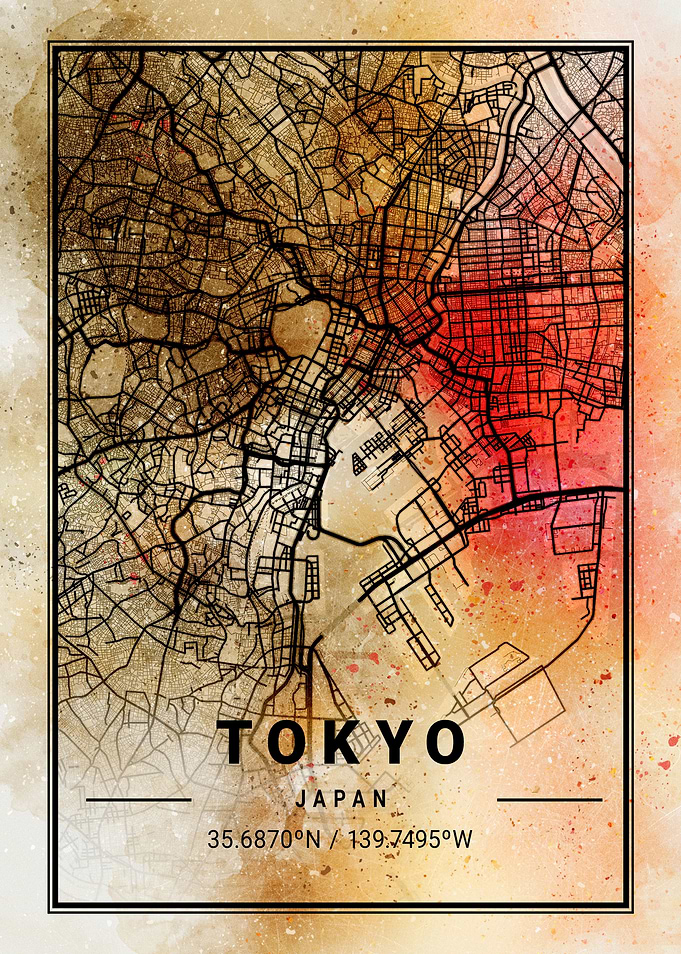 Tokyo City Map Japan