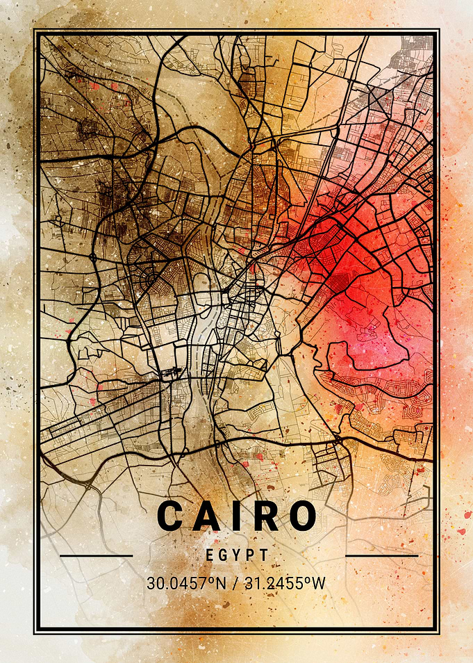 Cairo City Map Egypt