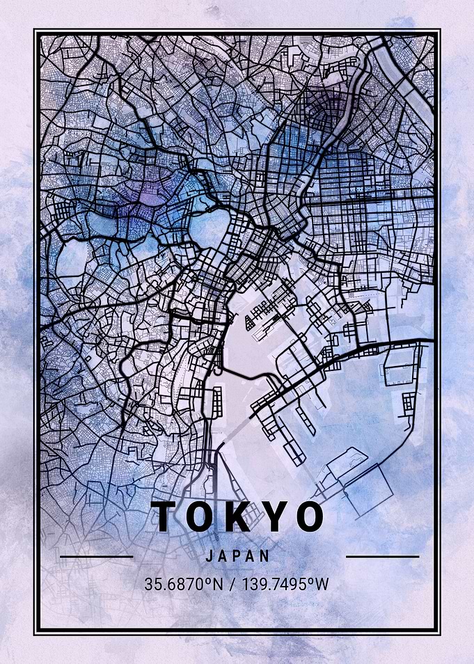 Tokyo City Map Japan