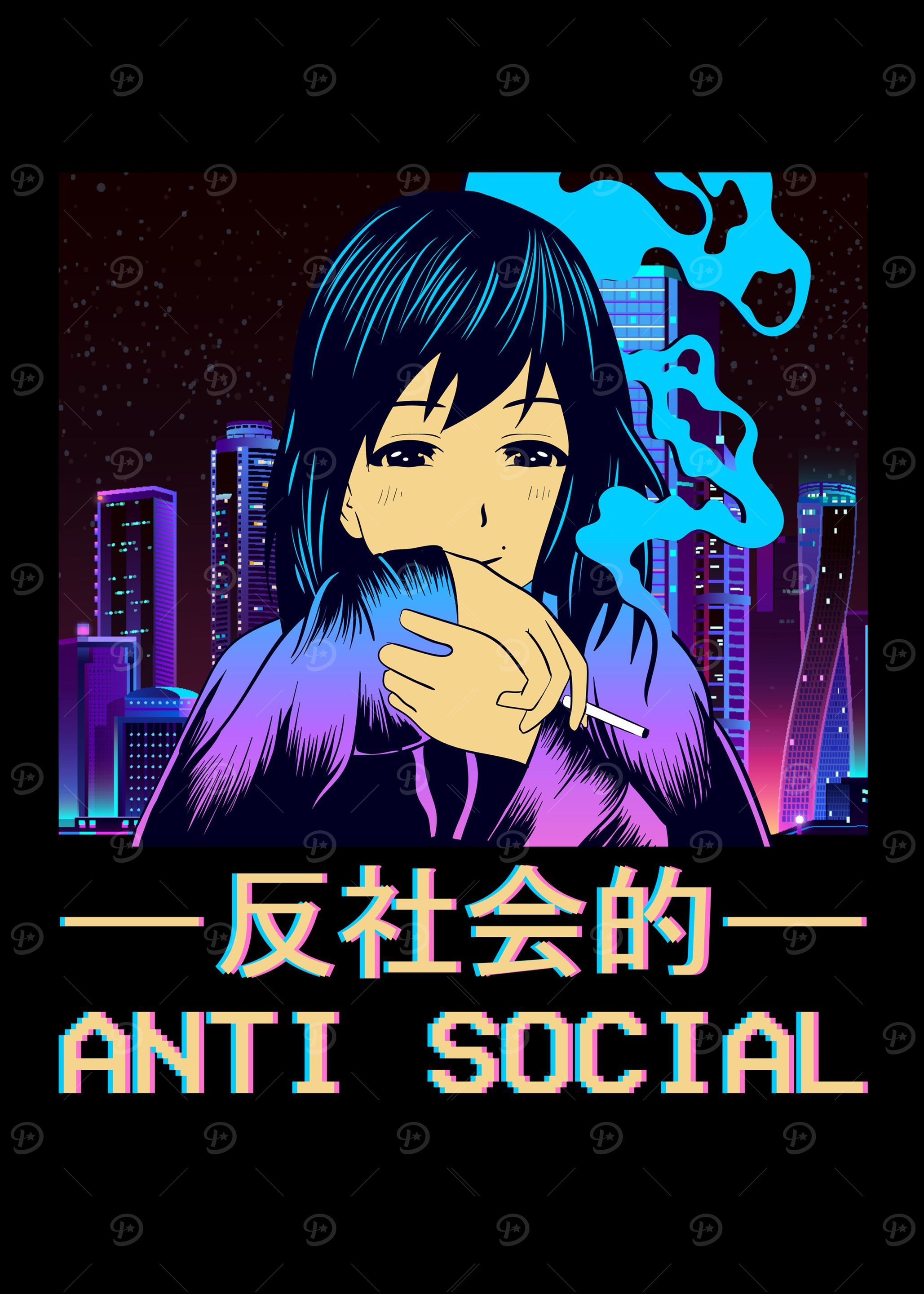Smoking Anime Girl Weeb