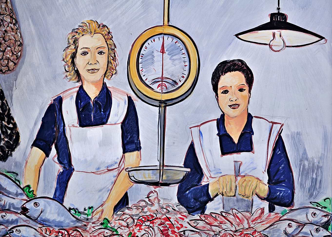 Women selling fish
