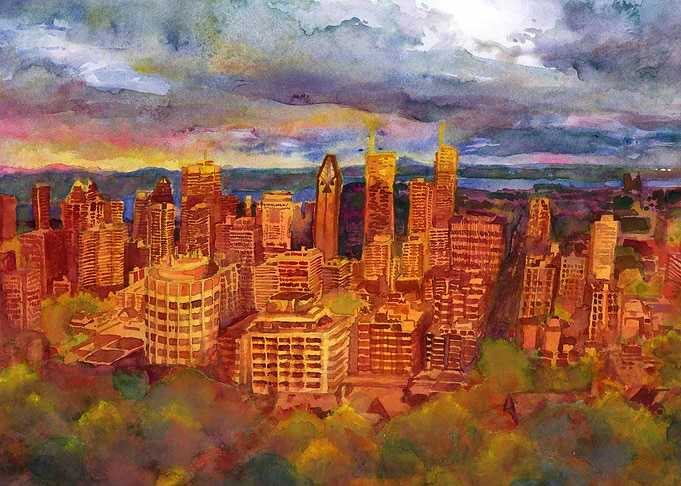 Montreal City Skyline
