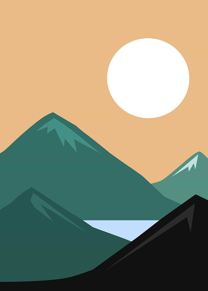 sunset on the mountain