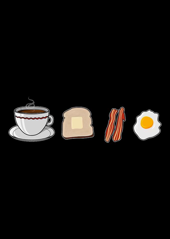 Breakfast Coffee Toast Bac